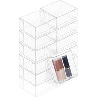 Foldable Clear PET Plastic Packaging Boxes, Frosted Rectangle