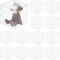 180 Plastic Packaging Boxes, Clear Square, 5x5x5cm