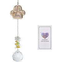 Attrape-lumière en forme de patte de chat en mémoire d'animal avec pendentif en verre K9 — Décoration murale