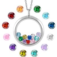 DIY Locket Pendant Necklace Kits with Stainless Steel Components