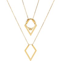 Collier avec pendentif en acier inoxydable en forme de losange pour femmes — Collier pendentif