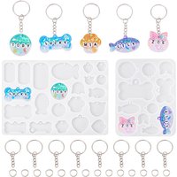 DIY Pet Pendant Making Kits - Platinum and White