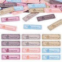 42 Étiquettes en Microfibre de 6 Couleurs pour Accessoires DIY