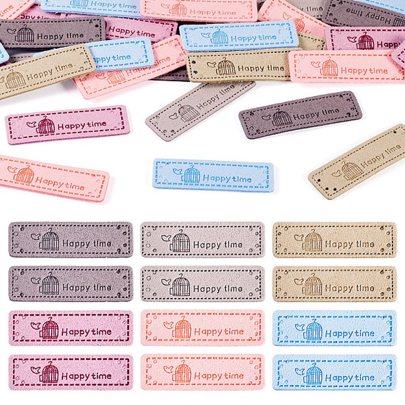 42 Étiquettes en Microfibre de 6 Couleurs pour Accessoires DIY — Accessoires de mode