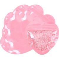50 Pcs Sacs Zip Lock Rose en Forme de Coeur avec Fenêtre Claire — Rangement et présentation