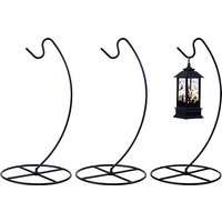 Support d'ornement en fer, porte-lanterne en verre, noir — Décoration murale
