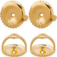 8Pcs Écrous d'Oreilles en Argent Sterling 925 avec Plaquage en Or 18K