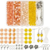 DIY Jewelry Making Kit with Glass Beads and Earring Hooks — Jewelry Making Tools