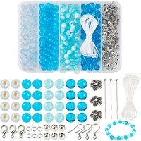 DIY Jewelry Making Kit with Glass Beads and Earring Hooks — Jewelry Making Tools