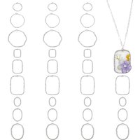 36Pcs Alloy Open Back Bezel Pendants for DIY Resin Jewelry — Jewelry Making Tools