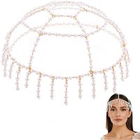 Bandeaux en Maille de Perles Plastiques pour Femmes et Filles - Doré — Accessoires de mode