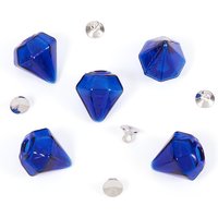 5Pcs Handmade Blown Glass Bottles for Pendant Making, Royal Blue