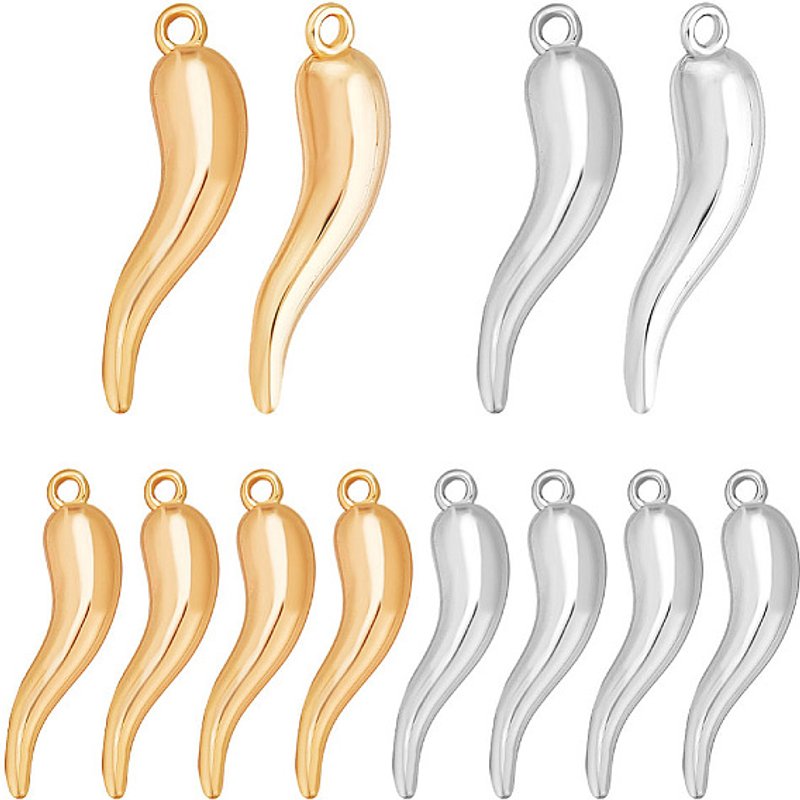 16 Pcs Pendentifs en Laiton Horn of Plenty de Couleurs Mixtes — Breloques et pendentifs
