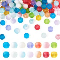 280Pcs Transparent Glass Beads Strands - 14 Colors for Jewelry Making