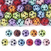 30Pcs Sport Theme Resin Rhinestone Beads - Football, Mixed Colors — Jewelry Beads