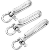 U-Shaped Brass Key Hook Shackle Clasps for Wallet and Key Chains — Jewelry Findings