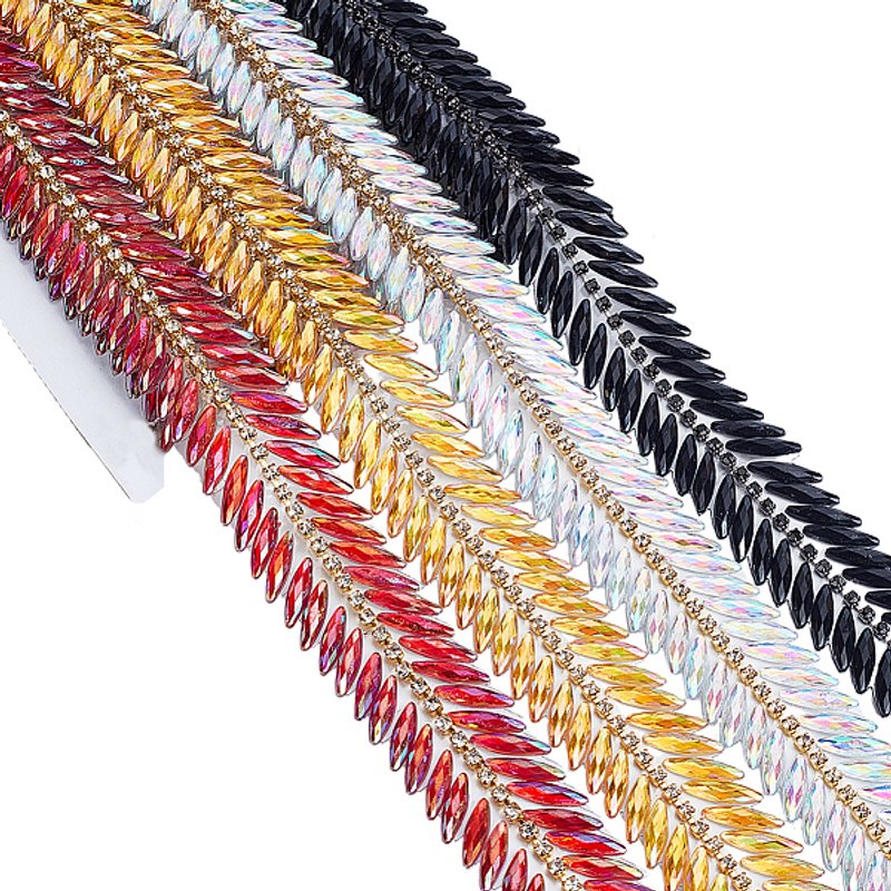 Chaînes en résine, œil de cheval, non soudées, colorées, 25mm — Chaînes, fils et cordons