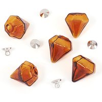 Kits de fabrication de pendentifs en verre diamant DIY avec capuchons en laiton — Outils de création de bijoux