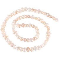 Natural Cultured Freshwater Pearl Beads Strands, Baroque Keshi, Mixed Color