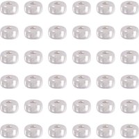 925 Sterling Silver Rondelle Spacer Beads, 50pcs — Jewelry Beads