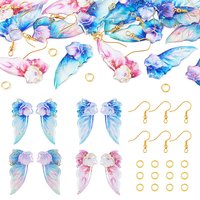Kits de fabrication de boucles d'oreilles pendantes DIY avec résine époxy et composants en laiton