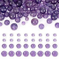 100Pcs Natural Amethyst Round Bead Strands, Grade AB, 4-8mm — Jewelry Beads