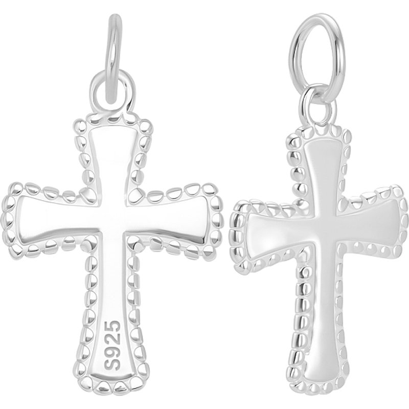 925 Sterling Silver Cross Charms with Jump Rings - 2 Pieces — Charms & Pendants