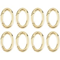 8 Anneaux de Porte Ressort en Laiton, Plaqué Or 18K, Sans Plomb — Accessoires pour bijoux