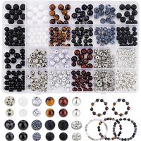 Kits de perles DIY avec perles en pierre et en laiton