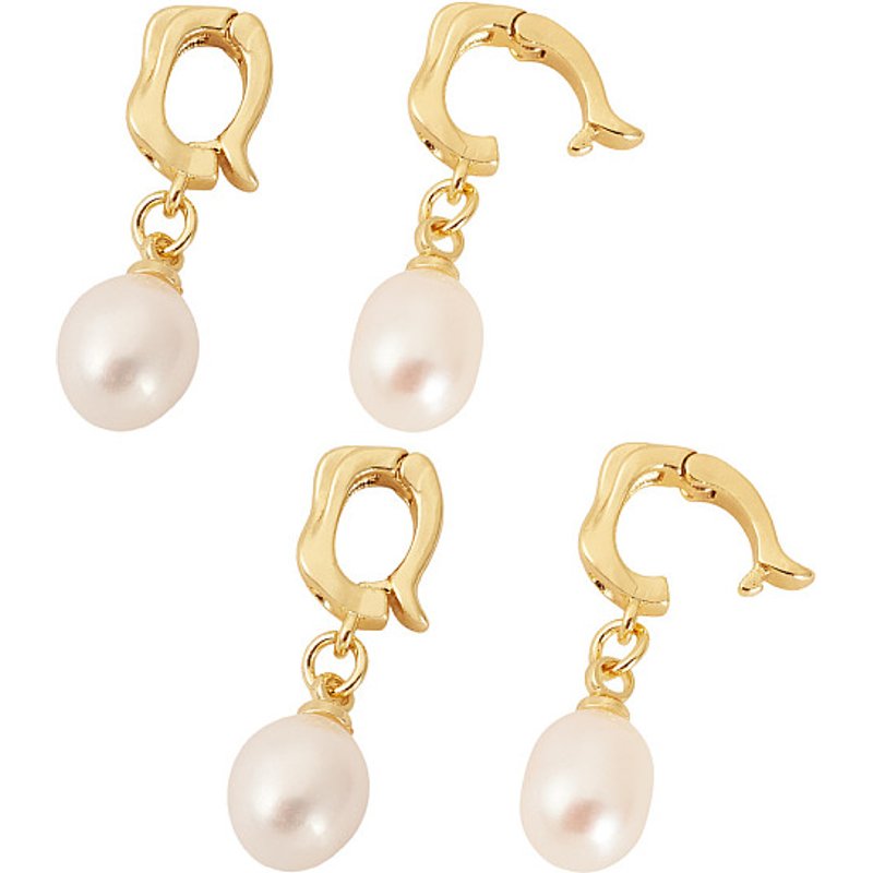 Ensemble de Pendentifs en Perles d'Eau Douce Cultivées Naturelles — Breloques et pendentifs
