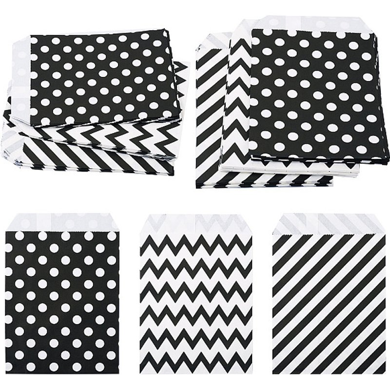 45 Pcs Sacs en Papier Kraft Rectangulaires, Sans Poignées, 3 Styles — Rangement et présentation