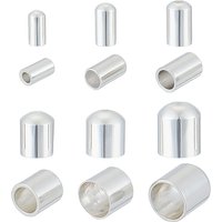 Embouts de Corde en Laiton, Plaqué Argent 925, 14pcs/styles — Accessoires pour bijoux