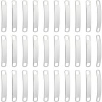 Liens/Connecteurs en Acier Inoxydable 201, Rectangle Courbé, 100pcs/set — Accessoires pour bijoux