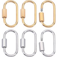 6Pcs Charms à verrouillage à vis en acier inoxydable 304 pour bijoux — Accessoires pour bijoux