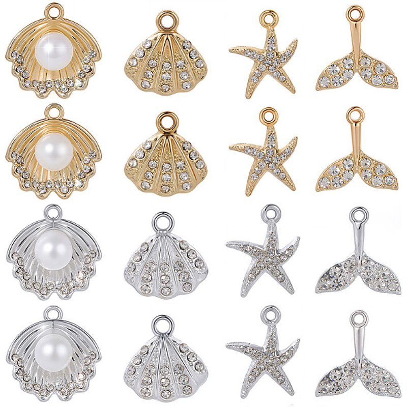 Sunnyclue 32Pcs Charms de Plage en Rhinestones pour Création de Bijoux — Breloques et pendentifs