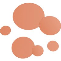 6 pièces de feuilles de cuivre brut en 3 styles, 50-150x0.5mm