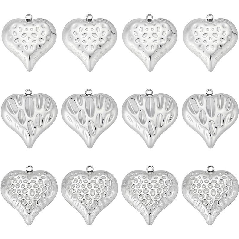 Pendentifs en Acier Inoxydable 304 - 12 Pièces en 3 Styles — Breloques et pendentifs