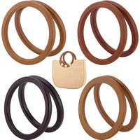 PH PandaHall 8pcs Poignées de Sac Rondes en Bois pour DIY — Outils de création de bijoux