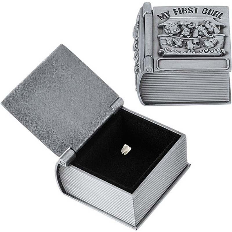 Boîtes à Souvenirs Gravées en Alliage pour Première Mèche et Première Dent — Boîte à bijoux