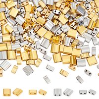 180Pcs 2-Hole Glass Seed Beads in Mixed Colors and Styles — Jewelry Beads