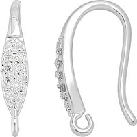 20 Pcs Brass Micro Pave Clear Cubic Zirconia Earring Hooks — Jewelry Findings
