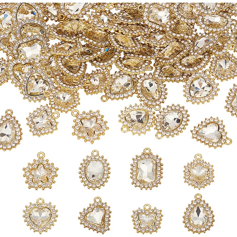Ensemble de 40 Pcs de Pendentifs en Alliage avec Strass — Breloques et pendentifs