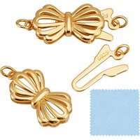 S925 Sterling Silver Box Clasps with Jump Ring and Polishing Cloth — Jewelry Findings