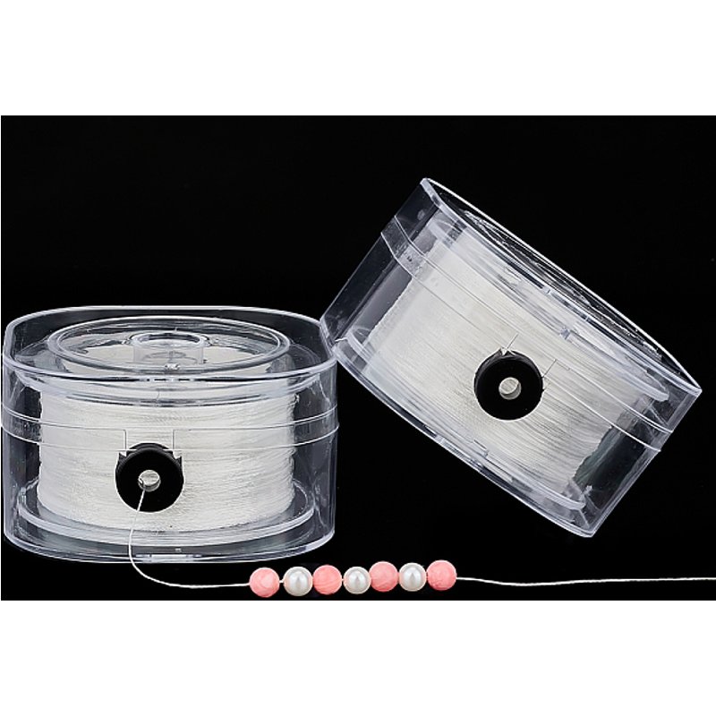 Polyester Cord for DIY Jewelry Making, White, 0.2mm, 246.06 Yards — Chains, Wire & Cord