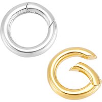 2Pcs Anneaux à ressort en acier inoxydable 925 en 2 couleurs — Accessoires pour bijoux
