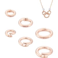 PH PandaHall 6Pcs 925 Sterling Silver Locking Jump Rings — Jewelry Findings