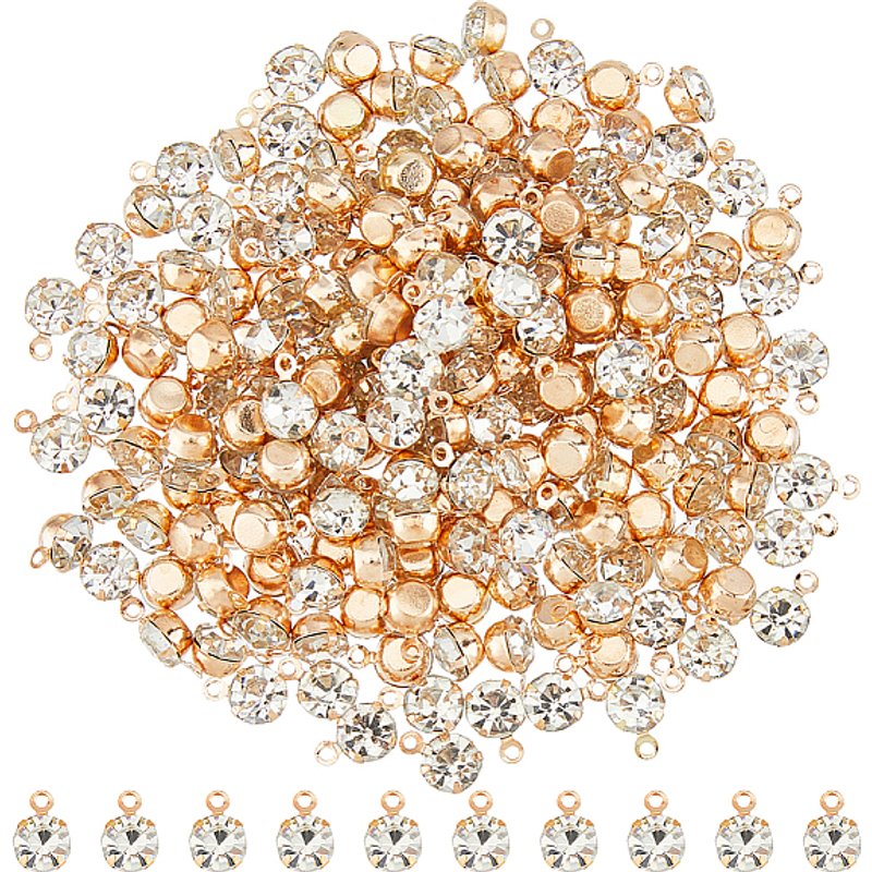 200 Pcs Charms & Pendentifs Ronds Dorés pour Bijoux DIY — Breloques et pendentifs