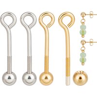 4Pcs Bails de Pendentif en Argent Sterling 925 avec Chiffon de Polissage — Accessoires pour bijoux
