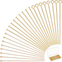 300 Pcs Épingles Plates en Laiton - 3 Styles, Sans Nickel, Plaqué Or 18K — Accessoires pour bijoux