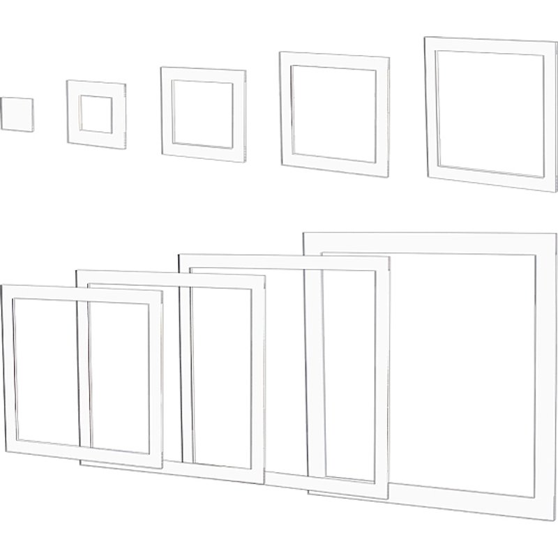 9Pcs Gabarits Acryliques Transparents pour Fournitures de Création — Outils de création de bijoux